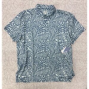 NEW Amble‎ Viewpoint Print Performance Polo Shirt Sea Kelp Print / Size 2XL